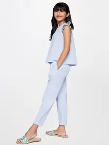 Global Desi Girls Blue Top with Trousers