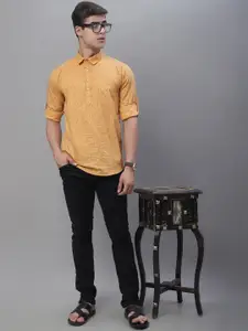 Majestic Man Ethnic Motifs Printed Pure Cotton Shirt Style Short Kurta