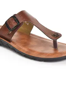 Ajanta Men Textured Comfort Sandals