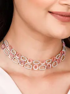 GIVA Rhodium-Plated Sterling Silver Necklace