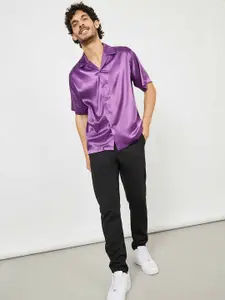 Styli Men Mid-Rise Slim Fit Cotton Knitted Chinos