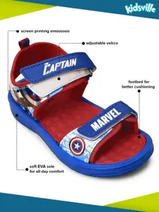 Kids Ville Boys Captain America Printed Comfort Sandals