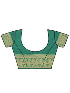 MIMOSA Checked Zari Kanjeevaram Saree