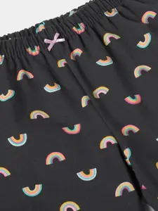 mackly Girls Conversational Printed Night Suit