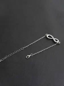 Peora Silver-Plated American Diamond Studded Charm Bracelet