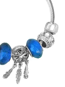 Peora Women Silver-Plated Charm Bracelet