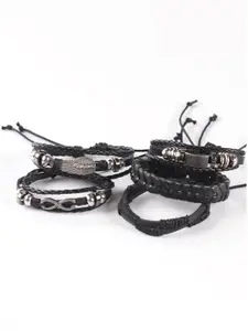 Peora Men Set Of 5 Silver-Plated Multistrand Bracelets