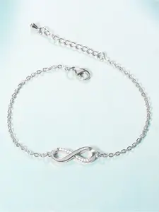 Peora  Silver-Plated Cubic Zirconia Charm Bracelet