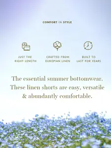 Andamen Men Mid-Rise Linen Shorts