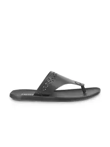 Metro Men Open Toe Comfort Sandals With Laser Cuts