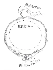 MYKI Silver-Plated Cubic Zirconia Charm Bracelet