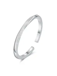 MYKI Cubic Zirconia Silver-Plated Kada Bracelet