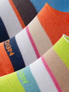 WROGN Men Pack Of 3 Patterned Shoe Liner Socks