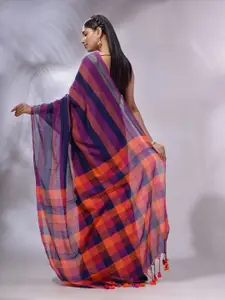 Charukriti Striped Pure Cotton Handloom Saree