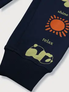 Gini and Jony Kids Boys Floral Printed Cotton Joggers