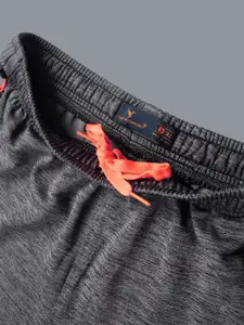 Technosport Men Mid-Rise Slim Fit Active Track Pants with Rapid Dry Technology