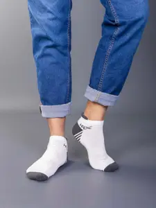 HRX by Hrithik Roshan Men Pack Of 3 Patterned Cotton Ankle-Length Socks