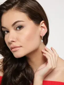 OOMPH Set Of 2 Contemporary Cubic Zirconia Hoop Earrings