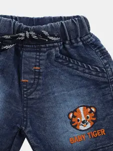 V-Mart Infant Boys Mid-Rise Washed Cotton Denim Shorts