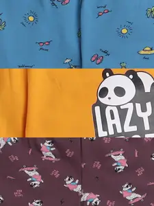 BUMZEE Boys Pack Of 3 Printed Mid-Rise Cotton Shorts