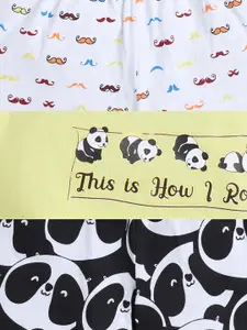 BUMZEE Infant Pack Of 3 Printed Mid-Rise Cotton Shorts