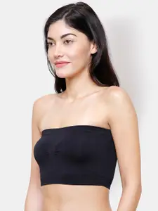 NOIRA Non-Wired All Day Comfort Half Coverage Lightly Padded Bandeau Cotton Bra