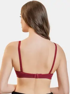 MAROON Full Coverage All Day Comfort Seamless Cotton T-shirt Bra