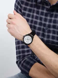 GIO COLLECTION Men Silver-Toned Multifunction Analogue Watch G1032-03