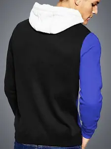 Eyebogler Hooded Colourblocked Cotton T-shirt