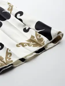 MANGO Printed Accordion Pleated A-Line Midi Skirt