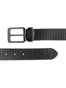 Louis Philippe Men Textured Leather Belt