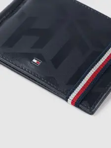 Tommy Hilfiger Men Printed Leather Money Clip