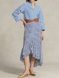Polo Ralph Lauren Floral Printed High-Low Wrap Skirt