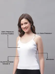 Friskers Pack Of 2 Cotton Skin Friendly Camisoles