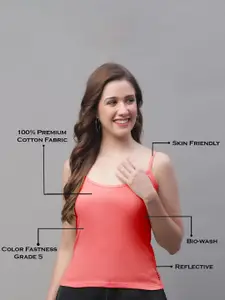 Friskers Pack Of 2 Pure Cotton Camisoles