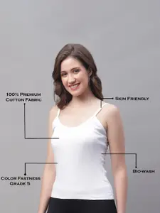 Friskers Pack Of 2 Pure Cotton Camisoles