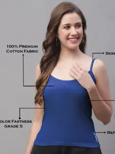 Friskers Pack Of 2 Cotton Shoulder Straps Camisoles