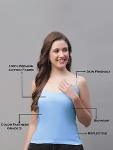 Friskers Pack Of 2 Pure Cotton Camisoles