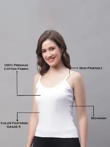 Friskers Pack Of 2 Skin Friendly Cotton Camisoles