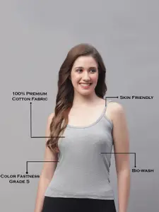 Friskers Pack Of 2 Skin Friendly Cotton Camisoles