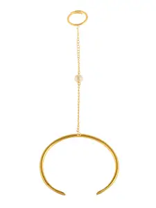 Silvermerc Designs Women Gold-Plated Ring Bracelet