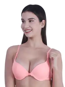 BRACHY Medium Coverage Underwired Lightly Padded All Day Comfort Seamless Push-Up Bra