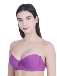 BRACHY Medium Coverage Underwired Heavily Padded All Day Comfort Seamless Balconette Bra