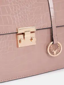 Allen Solly Animal Textured Structured Satchel