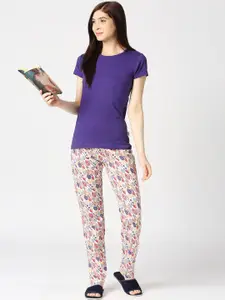 zebu Graphic Printed Pure Cotton Night Suit