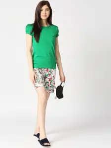 zebu Floral Printed Pure Cotton Night Suit