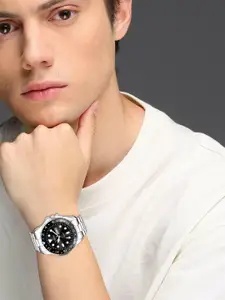 LOREM Premium Collection Men Printed Dial & Bracelet Style Straps Analogue Watch LR129-CM