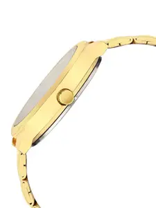 LOREM Premium Collection Men Textured Dial & Bracelet Style Straps Analogue Watch LR136-CM