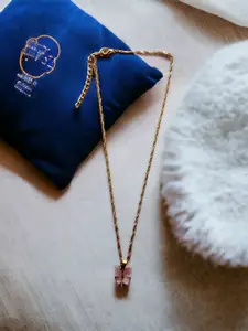 MYKI Gold-Plated Butterfly Pendant With Chain