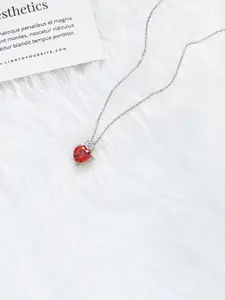 MYKI Silver-Plated Heart Cubic Zircon Pendant